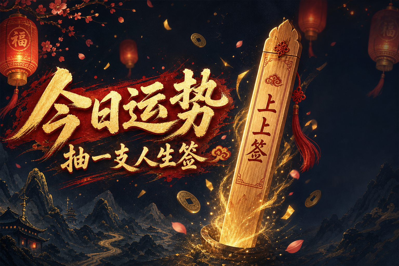 今日运势 · 抽一支人生签